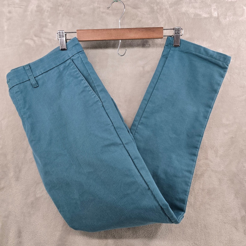 Carhartt WIP Sid Pant Mens 33x32 Teal Blue Slim Fit Chino Trousers